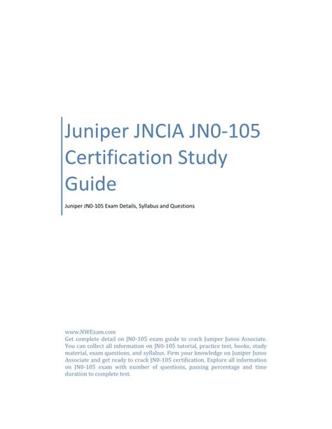 JN0-105 Ausbildungsressourcen