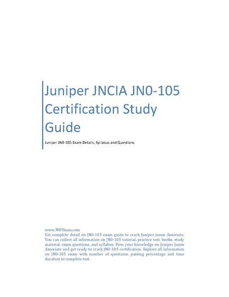 JN0-105 Lernressourcen