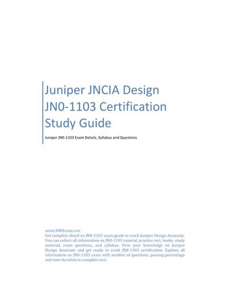 JN0-1103 Lernressourcen
