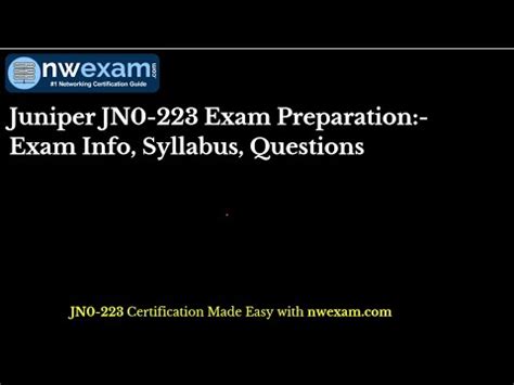 JN0-223 Examsfragen