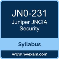 JN0-231 Schulungsangebot