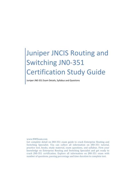 JN0-351 Latest Study Plan