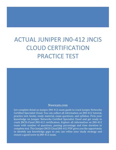 JN0-412 Online Prüfung
