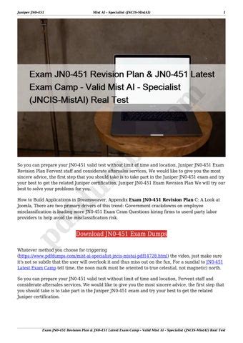 JN0-451 Prüfungsinformationen