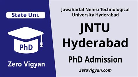 JNTU Hyderabad PhD Admission 2024-23: Dates, Application Form