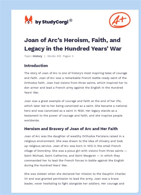 Joan of Arc: Faith, War, and Legacy - Wellnessbeam - wintechmobiles.com