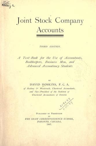 Joint stock company accounts; a textbook for the use of accountants ... - wintechmobiles.com