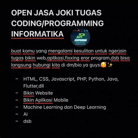 JOKI CODING |TUGAS | INFORMATIKA | WEB | OLAH DATA - wintechmobiles.com