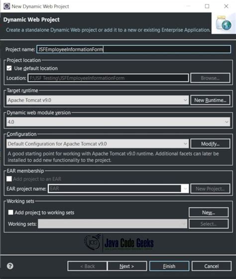 JSF Create Dynamic Web Project with JSF Library & Project Template on Eclipse 馬仔驚自己唔記得要留既notes