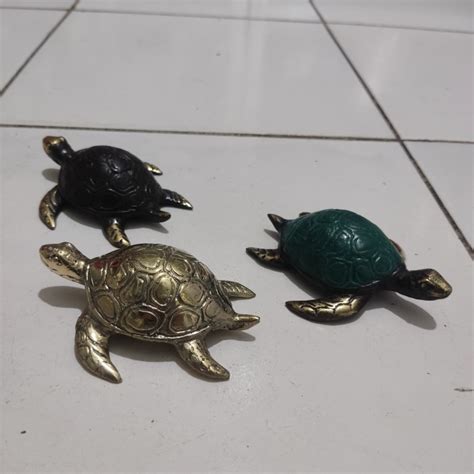 Jual { { { {}}] Patung Kura-kura Dekorasi Logam Kuningan Turtle ... - muktibox.com