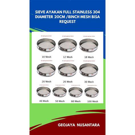 Jual Ayakan Stainless 304 Murah & Terbaik - Harga Terbaru Maret 2026 - raincitystudios.com