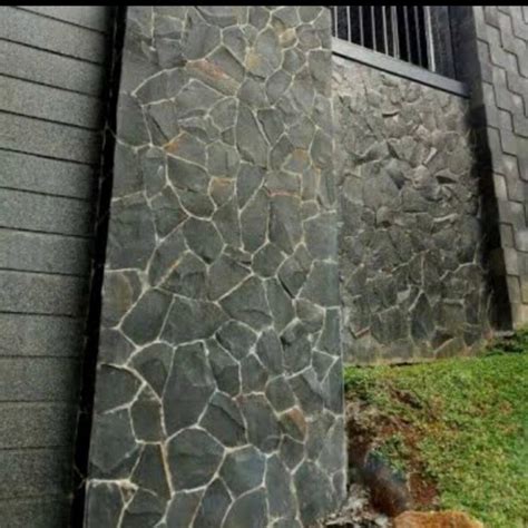 Jual batu alam tempel dinding hitam - Kab. Lebak - muktibox.com