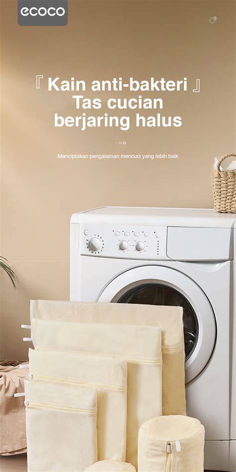 Jual ECOCO Antibacterial Laundry Bag - Tas mesin cuci, Tas mesin cuci ... - raincitystudios.com