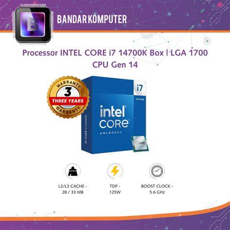 Jual Intel I7 14700K Terbaru - Harga Murah Maret 2026 & Cicil 0% - raincitystudios.com