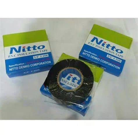 Jual Isolasi Nitto hitam 3/4x30meter/ Nitto isolasi kabel listrik PVC ... - raincitystudios.com