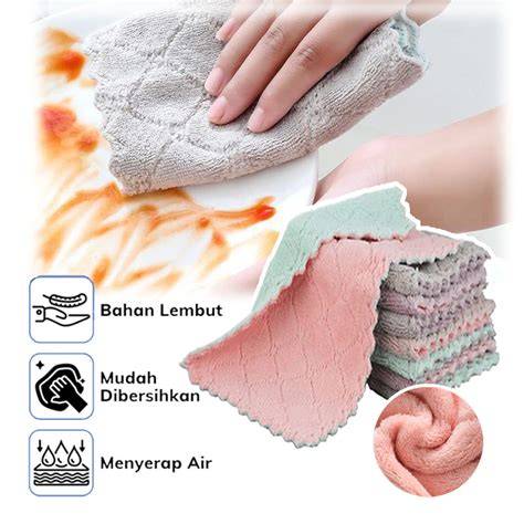 Jual Kain Lap Piring Anti Minyak Microfiber Kitchen Cloth Cleaning ... - raincitystudios.com