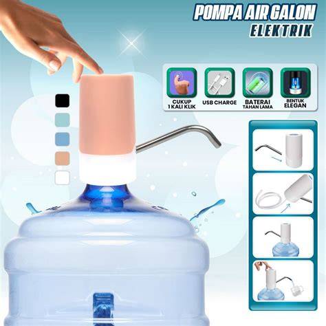 Jual Pompa Galon Air Minum Elektrik Otomatis Baterai Rechargeable ... - raincitystudios.com