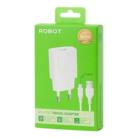 Jual ROBOT RT-K7Sc Charger Type-C Single Port 1,2A LED Indikator ... - raincitystudios.com