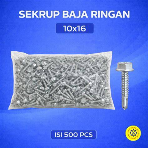 Jual Sekrup Baja Ringan 10x16 Self Drilling Baut SDS Atap Galvalum ... - raincitystudios.com