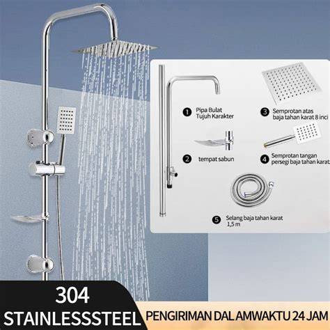 Jual Shower Stainless Steel Set Murah & Terbaik - Harga ... - raincitystudios.com