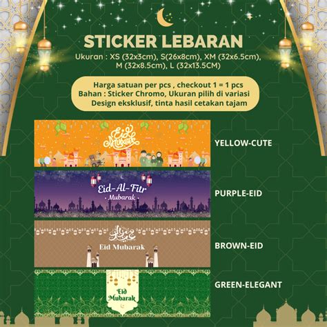 Jual Sticker Lebaran Terlengkap - Harga Grosir & Murah Maret 2026 - muktibox.com