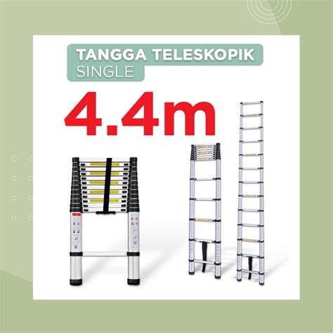 Jual Tangga Lipat Aluminium Teleskopik 4.4M Single ... - raincitystudios.com