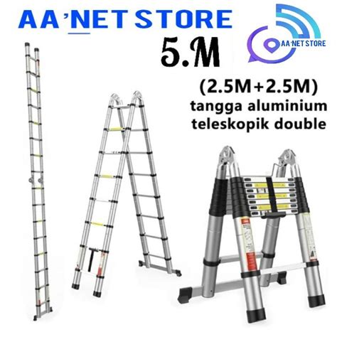 Jual Tangga Teleskopik 5M Terbaik - Harga Murah Maret 2026 - raincitystudios.com