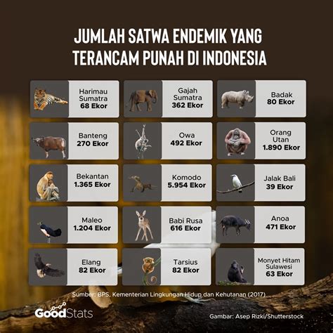 Jumlah Satwa Terancam Punah - Tabel Statistik - raincitystudios.com