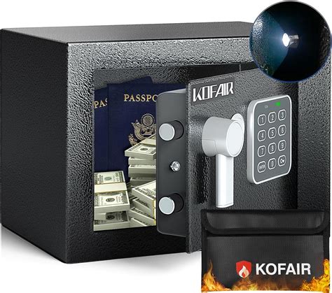 JUMPER Mini Safe Box Fireproof Digital Safe Box 0.22 cu.ft. for Home