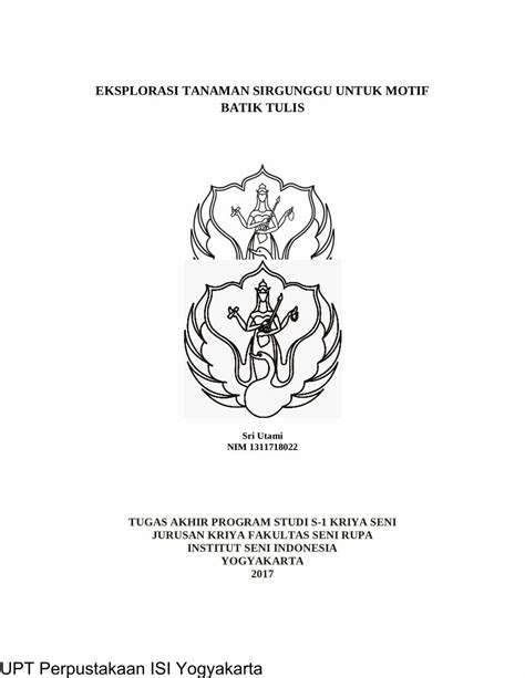 JURNAL KARYA SENI - ISI