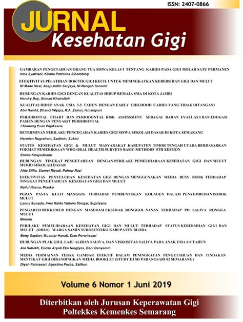 Jurnal Kesehatan Gigi - poltekkes - wintechmobiles.com