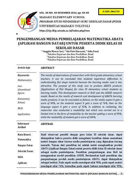 Jurnal PGSD - UNIVERSITAS BENGKULU - coolestguyplanet.net