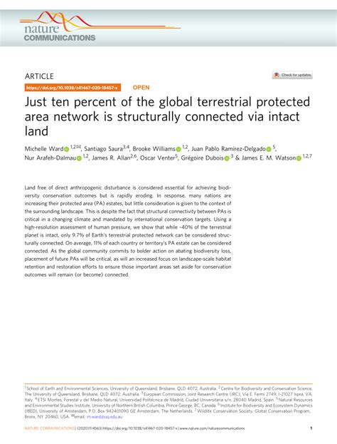 Just ten percent of the global terrestrial protected area network is ... - wintechmobiles.com