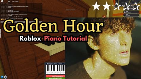 JVKE Golden Hour Roblox Piano*SHEETS* YouTube