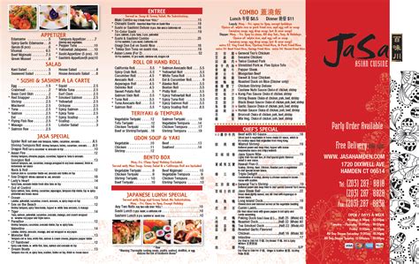 JaSa Asian Cuisine Order Online Hamden Beyond Menu