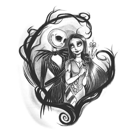Jack And Sally Tattoo Drawings