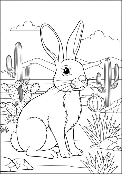 Jack Rabbit Coloring Page