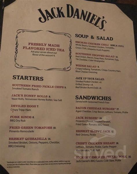 Jack daniel's nashville menu. Things To Know About Jack daniel's nashville menu. 