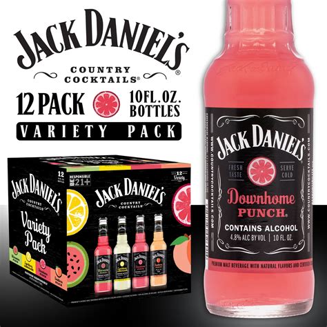 Jack daniels cocktails. Description. Discover the lighter side of Jack Daniel's® with Jack Daniel’s® Country Cocktails® Watermelon Punch 6 Pack, 10-oz bottles flavored malt beverage. One of eight flavors, the fruity punch brings the taste of watermelon, without the seeds, at 4.8% ABV. Jack Daniel’s® Country Cocktails® are fruity, punch-style flavored malt ... 