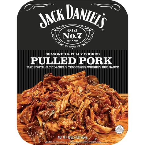 Jack daniels pulled pork. Pulled Pork, Seasoned & Fully Cooked. Old No. 7 brand. Original quality. Quality & craftsmanship since 1866. Smoked Meats: Using woodchips made from our own Tennessee whiskey handcrafted barrels. BBQ Spice Rubbed: Premium meats are barbeque rubbed using the freshest finest quality spice. Small Batches: Sauce prepared daily in the kettle ... 