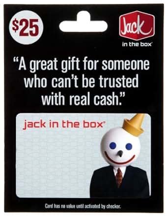 Jack in the box gift card balance check. Buy a Jack in the Box gift card! Personalized gift cards and unique delivery options. Jack in the Box gift cards for any amount. 100% Satisfaction Guaranteed. ... For instance, the recipient can conveniently access their balance by texting a number printed on the front of the card. And all information about the card can be accessed online. 