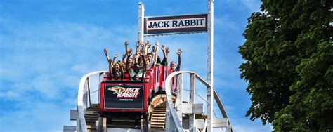 Jack rabbit nyc. Jack Rabbit is an "out and back" wooden roller coaster located at Seabreeze Amusement Park in Irondequoit, New York. The Jack Rabbit is a terrain coaster that features seven dips, a helix, and a tunnel. It opened on May 31, 1920. 