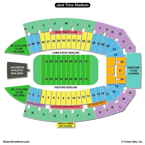 Full Jack Trice Stadium Seating Guide. Rows in Section X are labeled 1-30. An entrance to this section is located at Row 2. Loading... Upper Level Sideline. - The upper deck at …