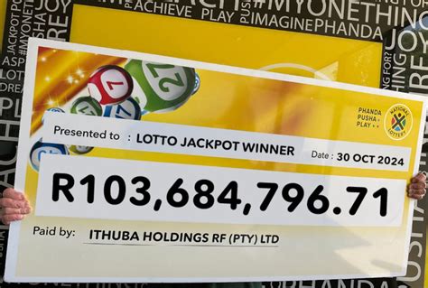 Jackpot weekends table.  *South African National Lottery | PHANDA, PUSHA, P...
