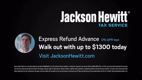 Early Refund Advance—sometimes called a Christmas loan or Holiday loan—was at select locations December 13, 2022 until January 15, 2023. No Fee Refund Advance was available January 2, 2023, at select locations until February 19, 2023. ... Jackson Hewitt will refund the tax preparation fees paid for that Covered return (excluding other .... 