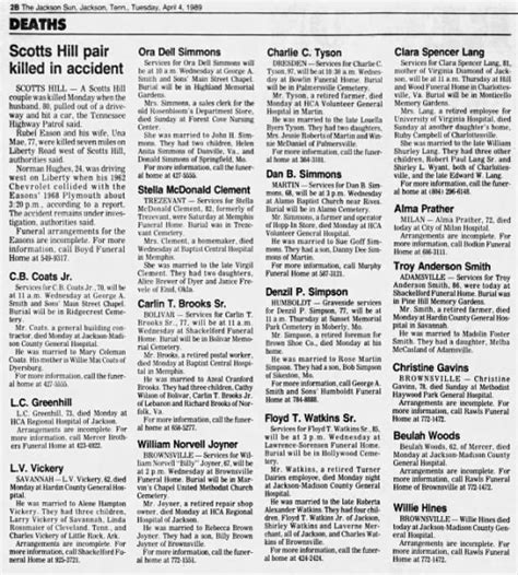 Jackson sun newspaper obits. Things To Know About Jackson sun newspaper obits. 