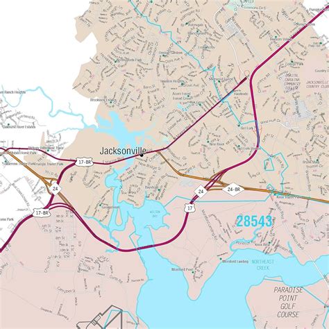 Jacksonville nc zip code map.  Download GIS-ready polygon data for Jacksonville, NC an...