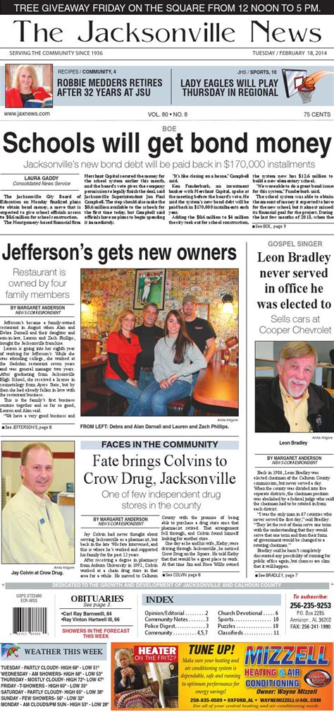 Jacksonville newspaper. ©2024 Subscriber Services - Jacksonville Florida Times-Union Subscriptions - 1 Independent Dr #200, Jacksonville, FL 32202 