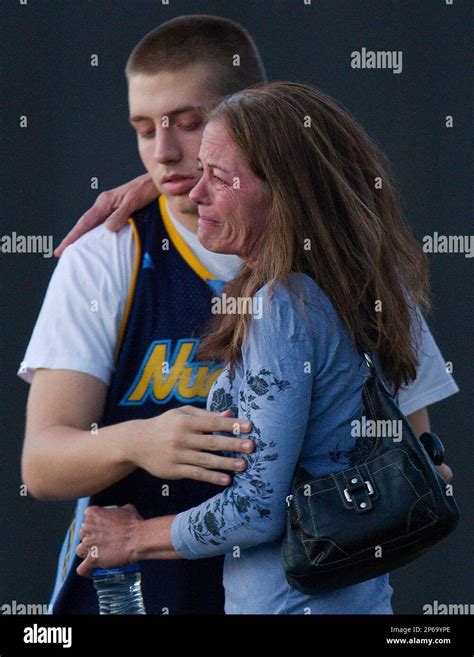 Jacob Stevens, 18, hugs his mother Tammi Stevens after being …