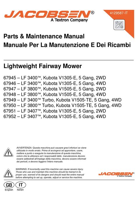 Jacobsen lf 3400 rough mower service manual. - Handbook of multiple choice questions for mca for all papers of first semester.